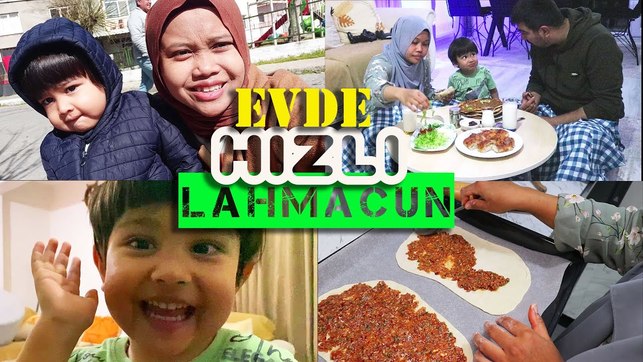 EVDE İFTARLIK LAHMACUN TARİFİ! EVDE LAHMACUN İLE İFTAR! PAZAR ALIŞVERİŞİ VE EDİZ İLEOKUL VE DENİZ!