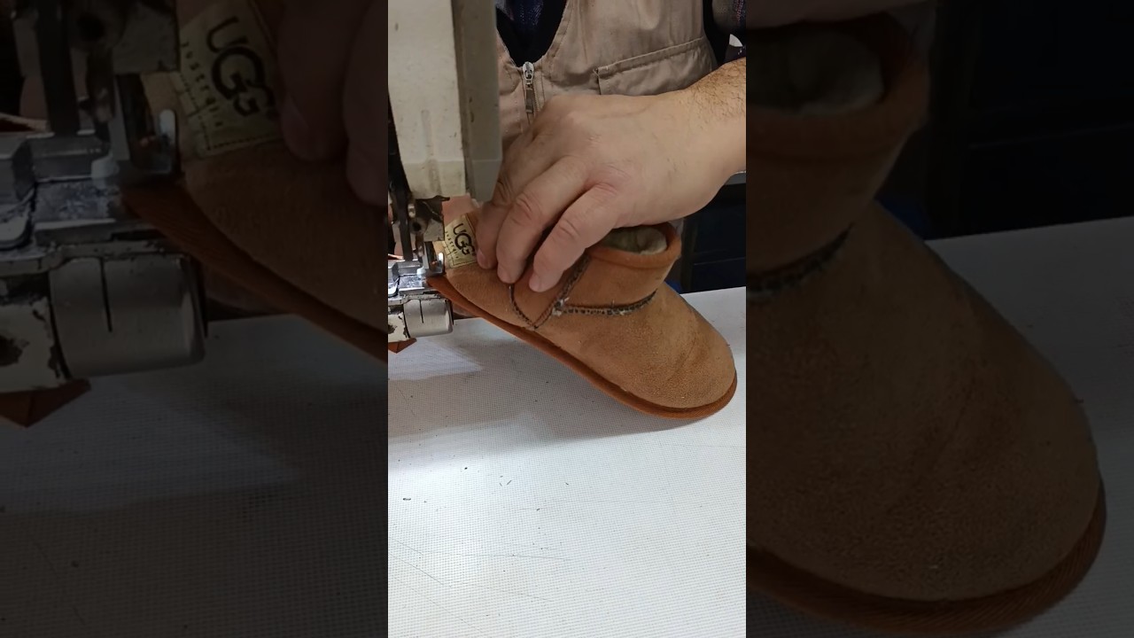 Hand-Stitching the Edge Ribbon on UG Boots | Artisan Craftsmanship 