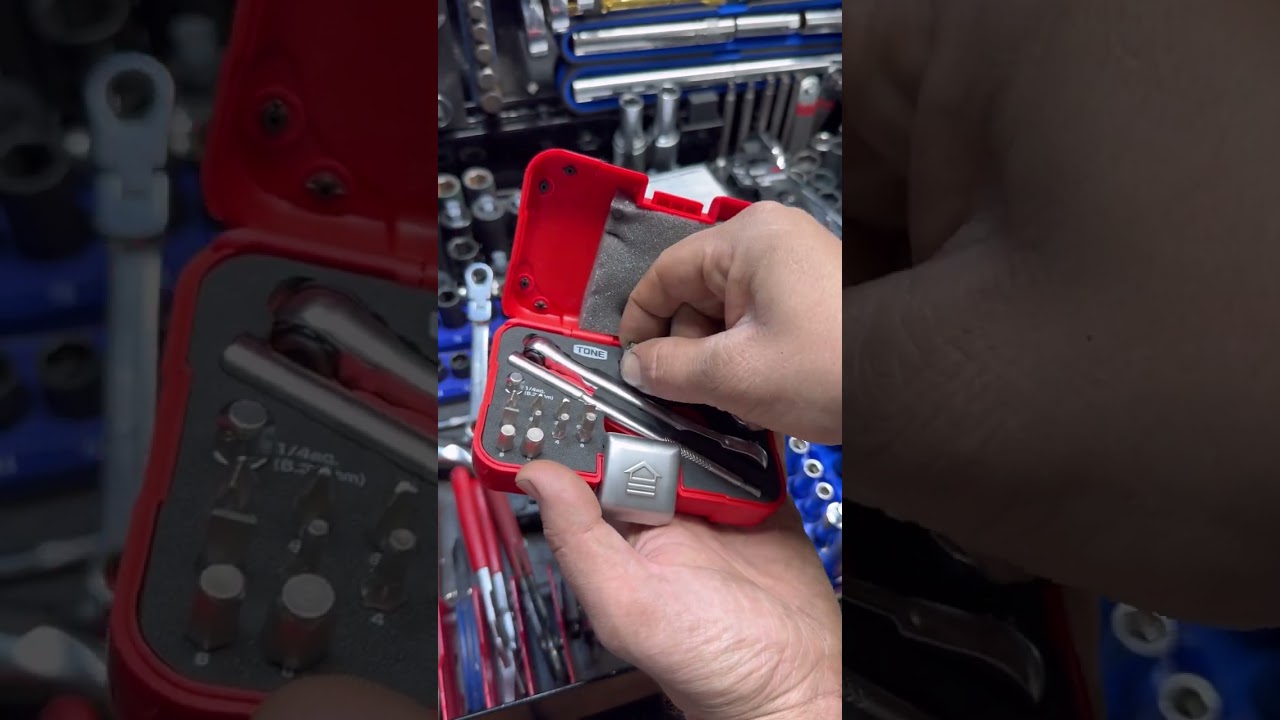 TONE low profile bit & socket ratchet kit T-handle