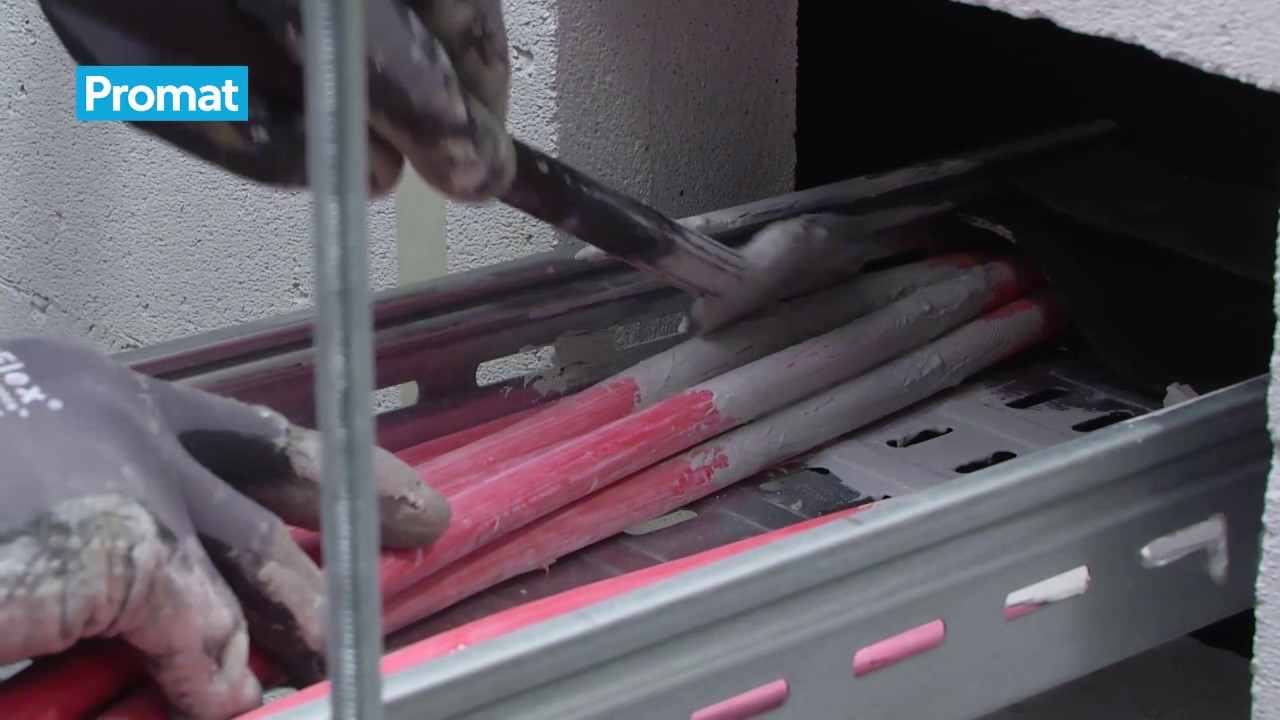 Montage - Kabelgoot met PROMASTOP®-CC