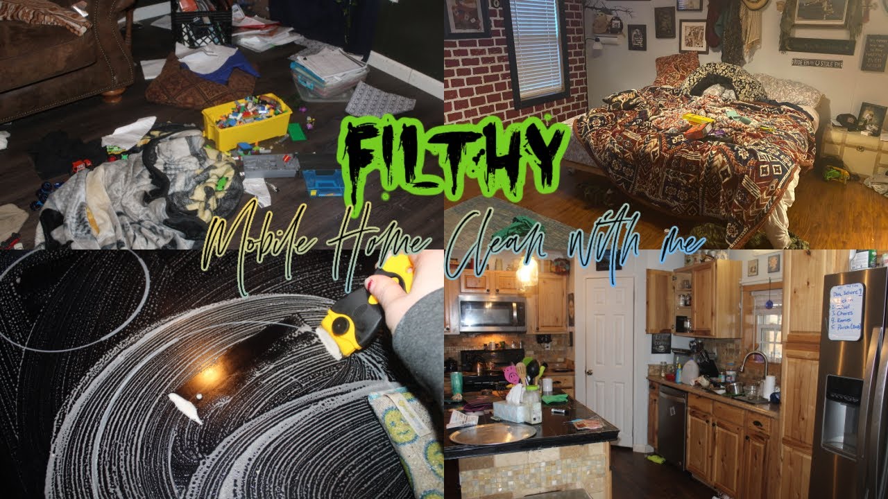 Filthy Mobile Home Clean with me