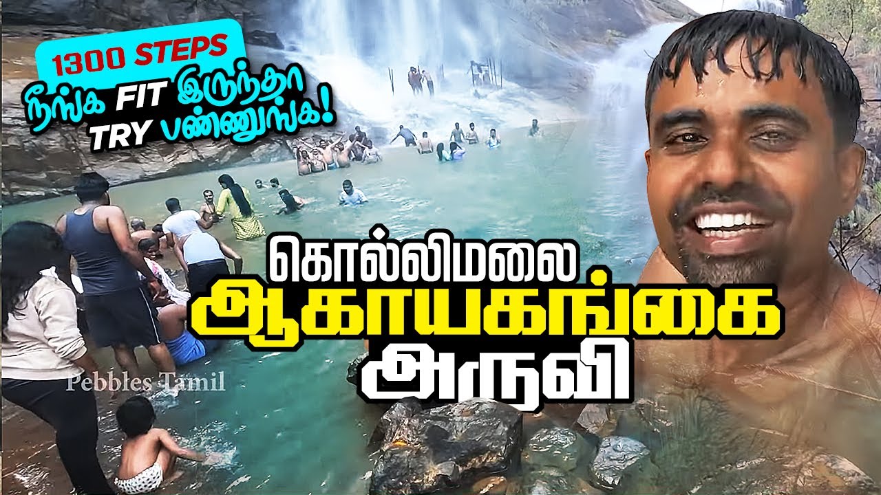 கொல்லிமலை 1156படி ஆகாய கங்கை ஆகாயத்தில் நீர் வீழ்ச்சி Aagaya Gangai Water Falls Kollimali Kolli hill