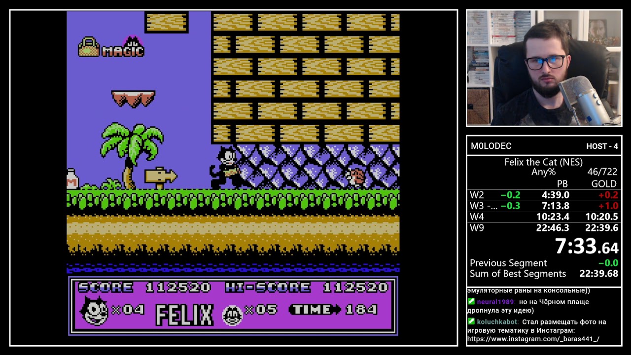 [Former World Record] Felix the Cat (NES) Any% speedrun in 22:42.995