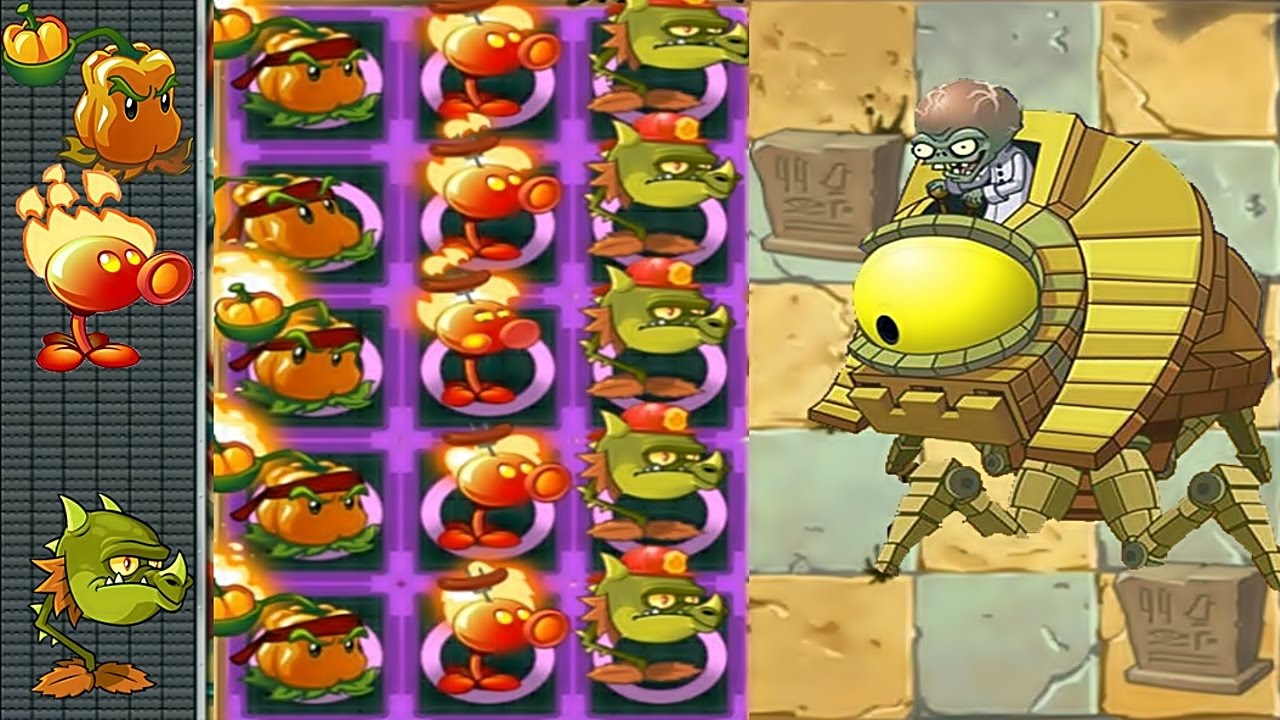 Plants vs Zombies 2 MOD: Team Plants FIRE Pvz2 Vs All Freakin' Zomboss: Gameplay 2017