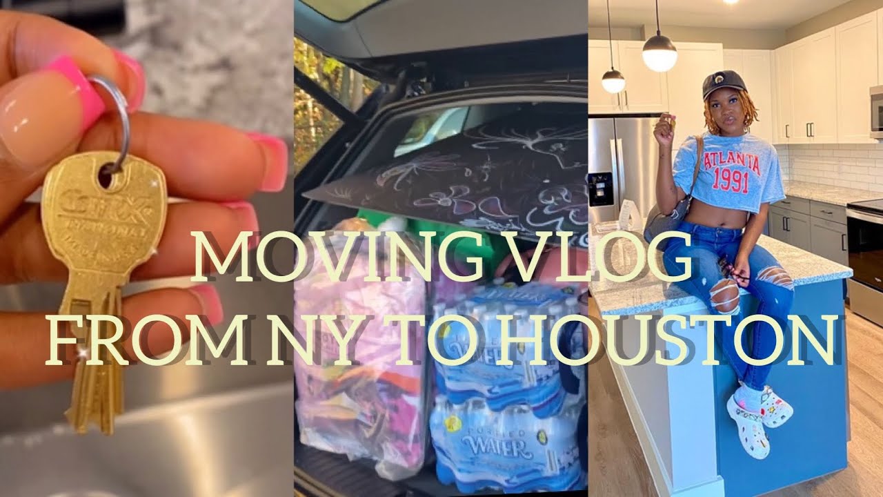 MOVING VLOG!!! My first time in Houston + new apartment