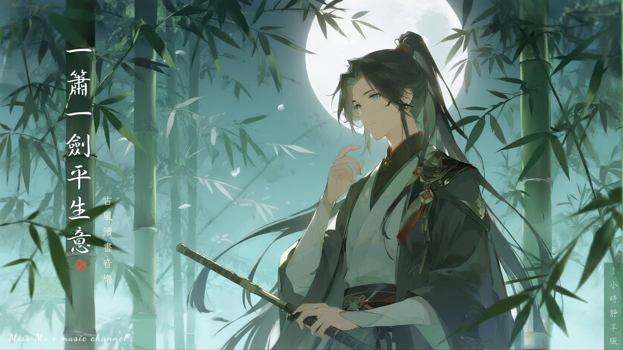 【古風讀書音樂】1小時深度專注｜🪈一簫一劍平生意 Flute & Sword｜Study & Relax BGM｜專注・閱讀・放鬆 🎧｜Miss Mu 木姊姊