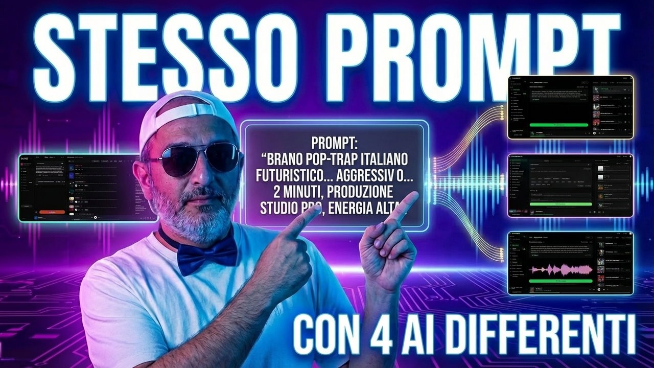 STESSO PROMPT 4 AI MUSICA TOP: Suno, MusicGPT, MusicCreator, Musicful – CHI SPACCA il Beat Italiano?