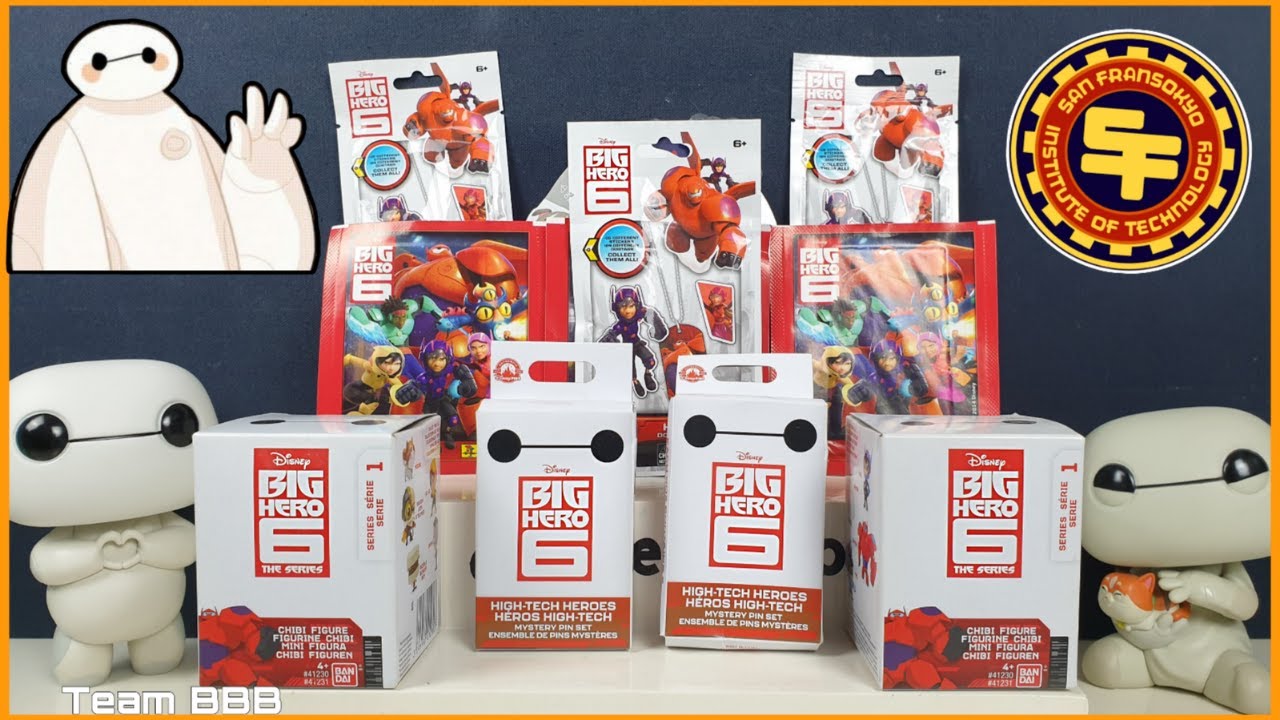 BIG HERO 6 BAYMAX Unboxing Special! Chibi Figures High Tech Heroes Pins Stickers Hero Pack