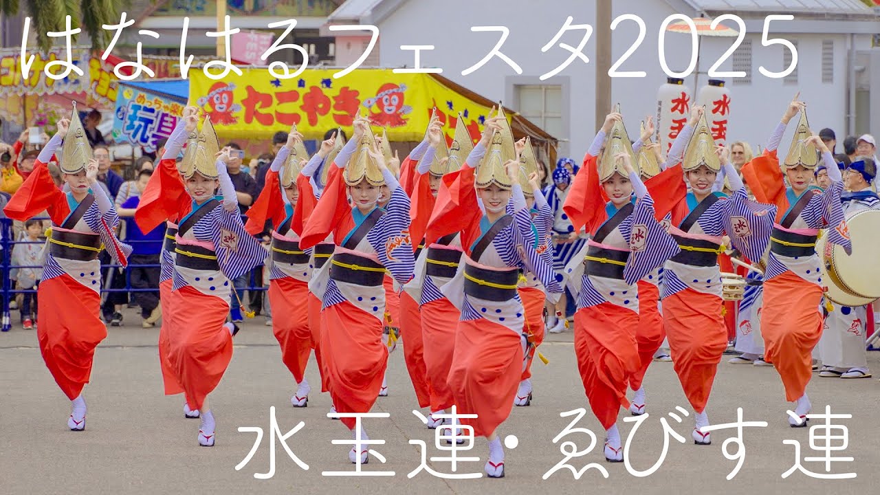 【阿波踊り】はなはるフェスタ2025 水玉連・ゑびす連の阿波おどり | Awaodori in Tokushima Japan