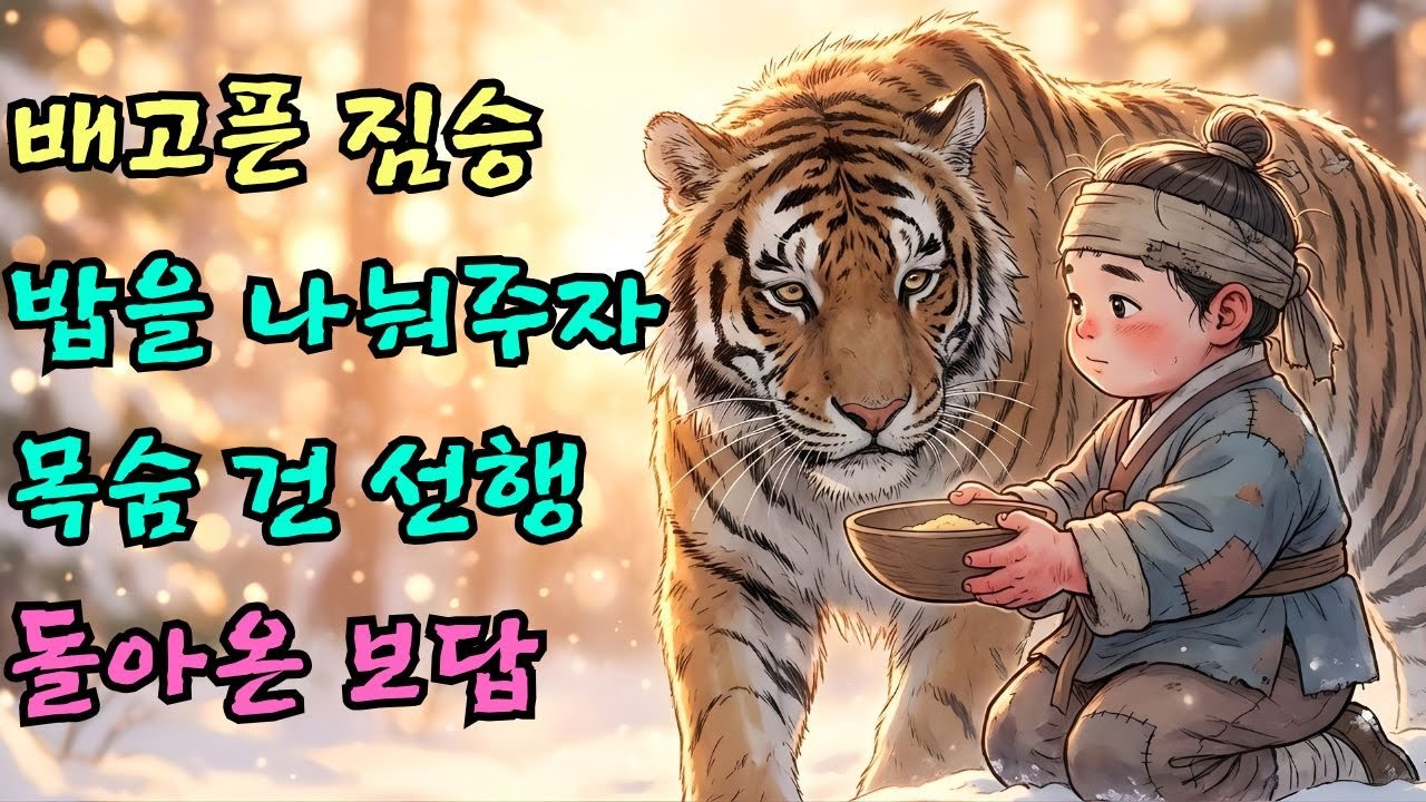 잠자기전 듣는 옛날이야기(중간광고없음) |굶주린 호랑이에게 마지막 보리밥을 나눠준 가난한 소년이 맞이한 충격적인 기적| 야담 | 설화 ㅣ전설 | 오디오북 | 민담