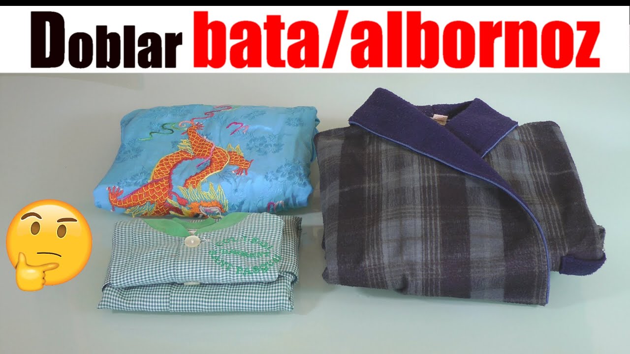Cómo DOBLAR BATAS de dormir, BABEROS del cole o el ALBORNOZ. 🤔Método del bolsillito