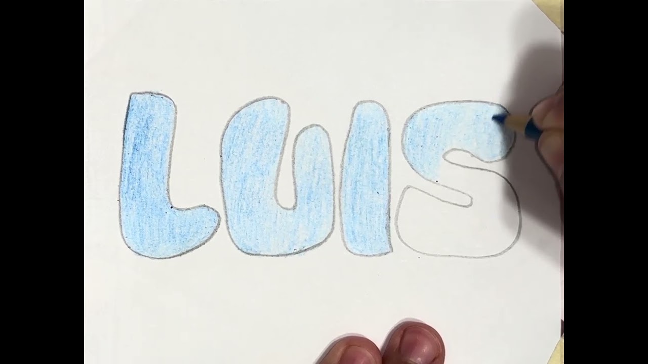 Coloreando el nombre de LUIS!!! 