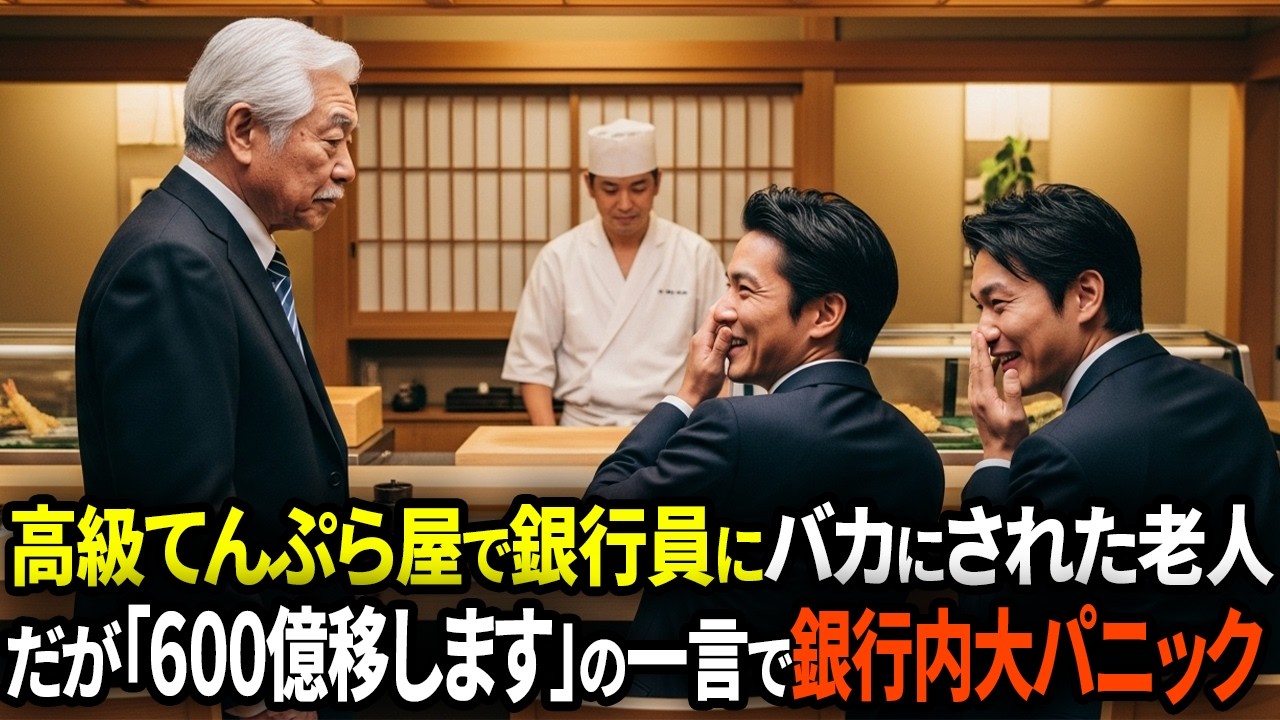 「貧乏人がｗ」と銀行員に嘲笑された男…だが翌日、「600億移します」の一言で支店中が土下座！