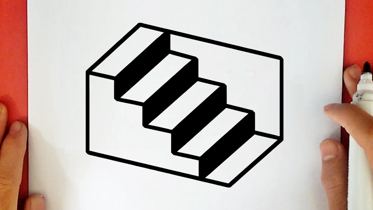 COMO DIBUJAR UNA ESCALERA EN 3D