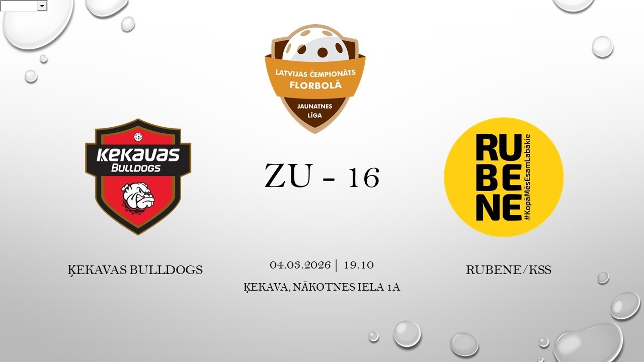 ZU16 Ķekavas Bulldogs & RUBENE/KSS 1.spēle 04.03.2026