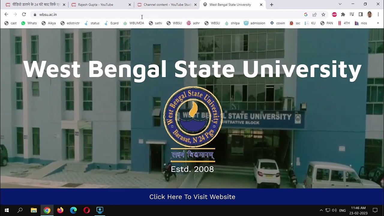 west bengal state university examination form fillup, wbsu examination, college exam form 2023