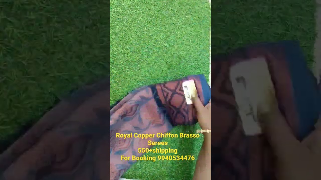 Royal Copper Chiffon Brasso Sarees