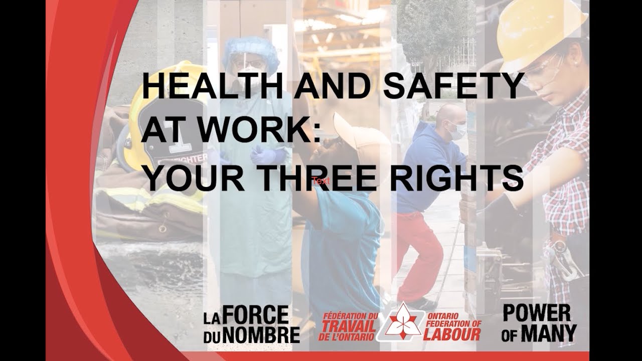 Health and Safety at Work: Your Three Rights