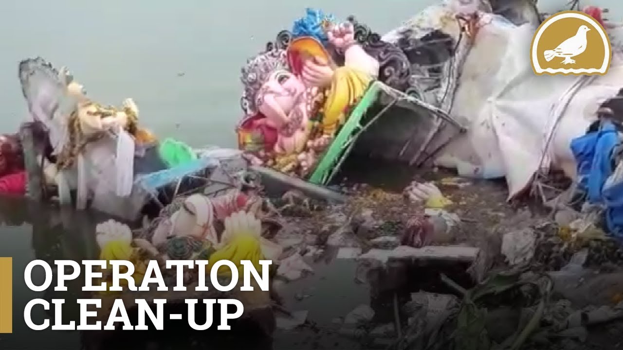 After the Ganesh immersion, operation clean-up begins