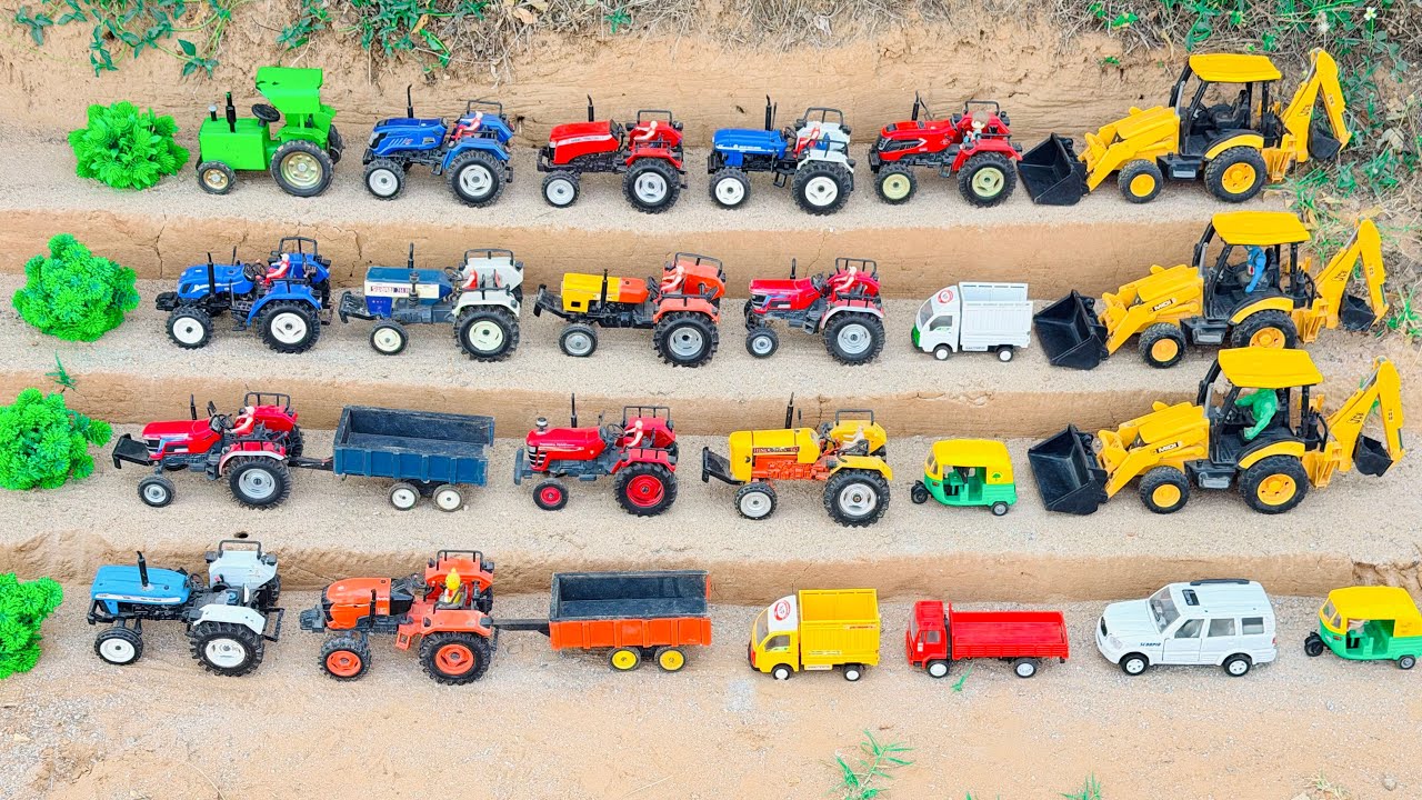 Mini tractor trolley parking videos | jcb tractor cartoon | jcb cartoon | gadi wala 