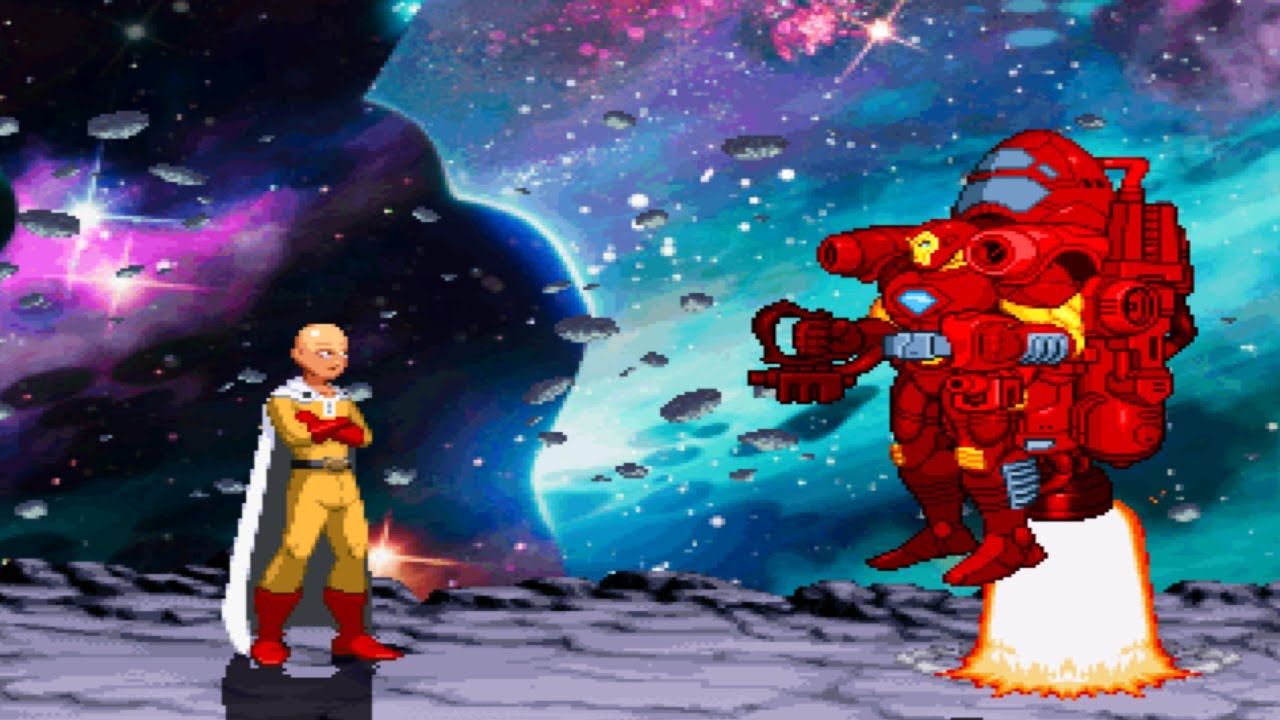 SAITAMA vs IRON MAN - Super Epic Fight😤 One Punch Man vs Marvel Mugen Tribute