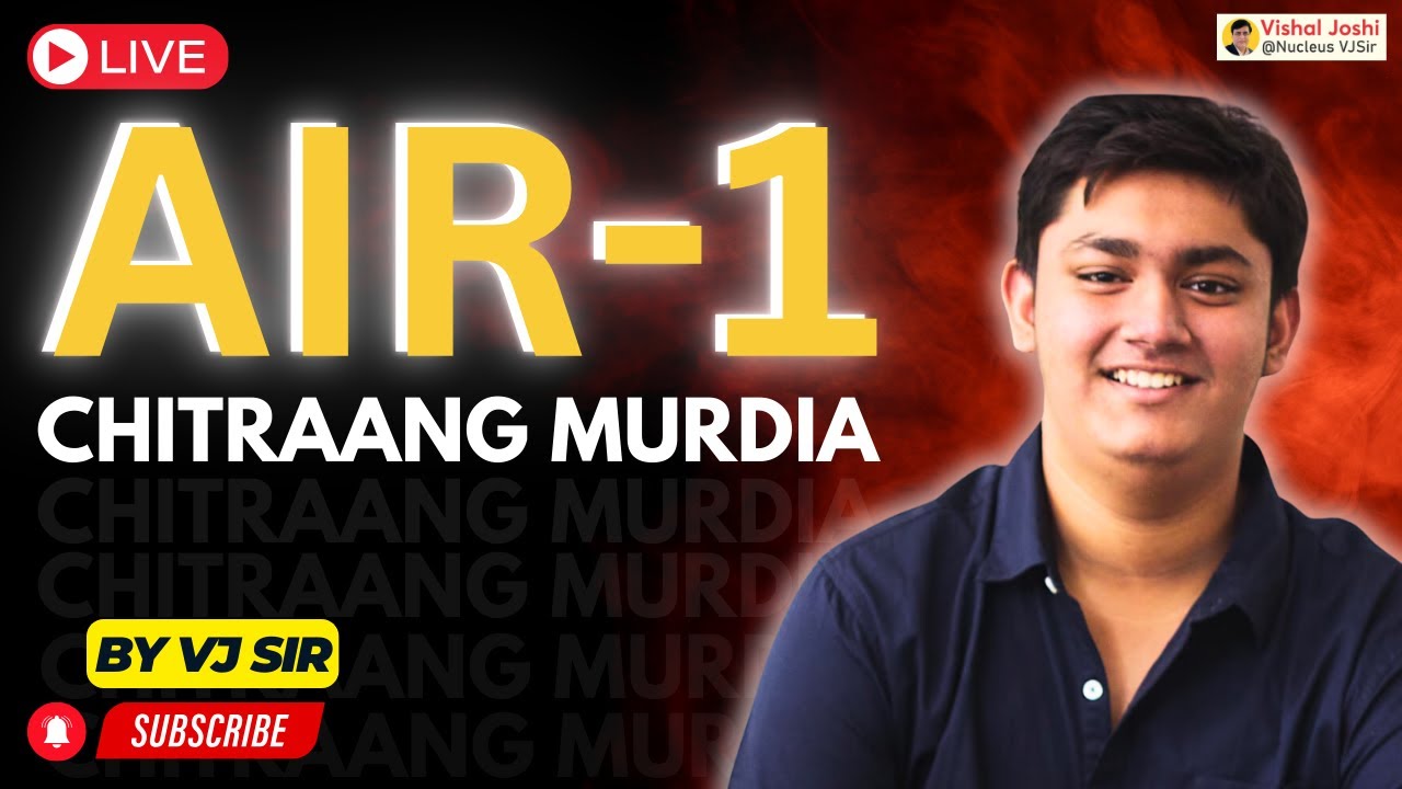 AIR-1 chitraang murdia Talk #motivation #jeemain #vjsir