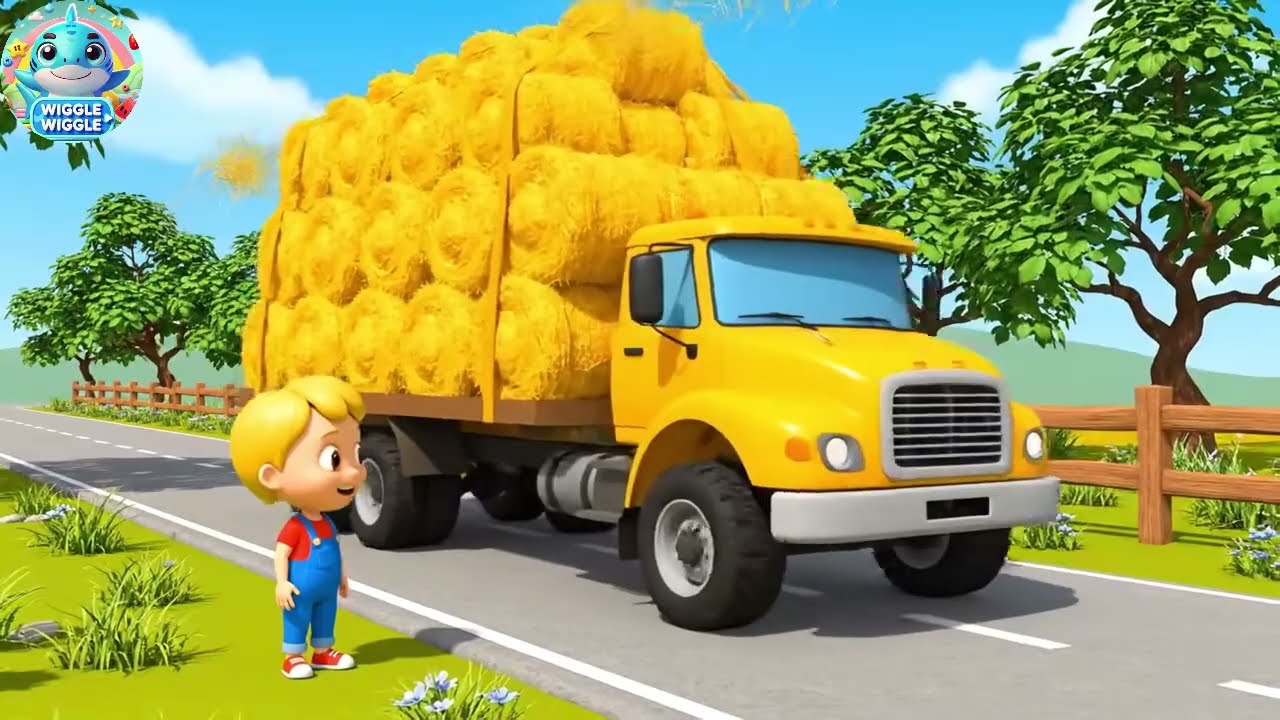 Zehn kleine Lastwagen in einer Reihe | Z&auml;hlreim & Fahrzeuge-Spa&szlig; f&uuml;r Kinder