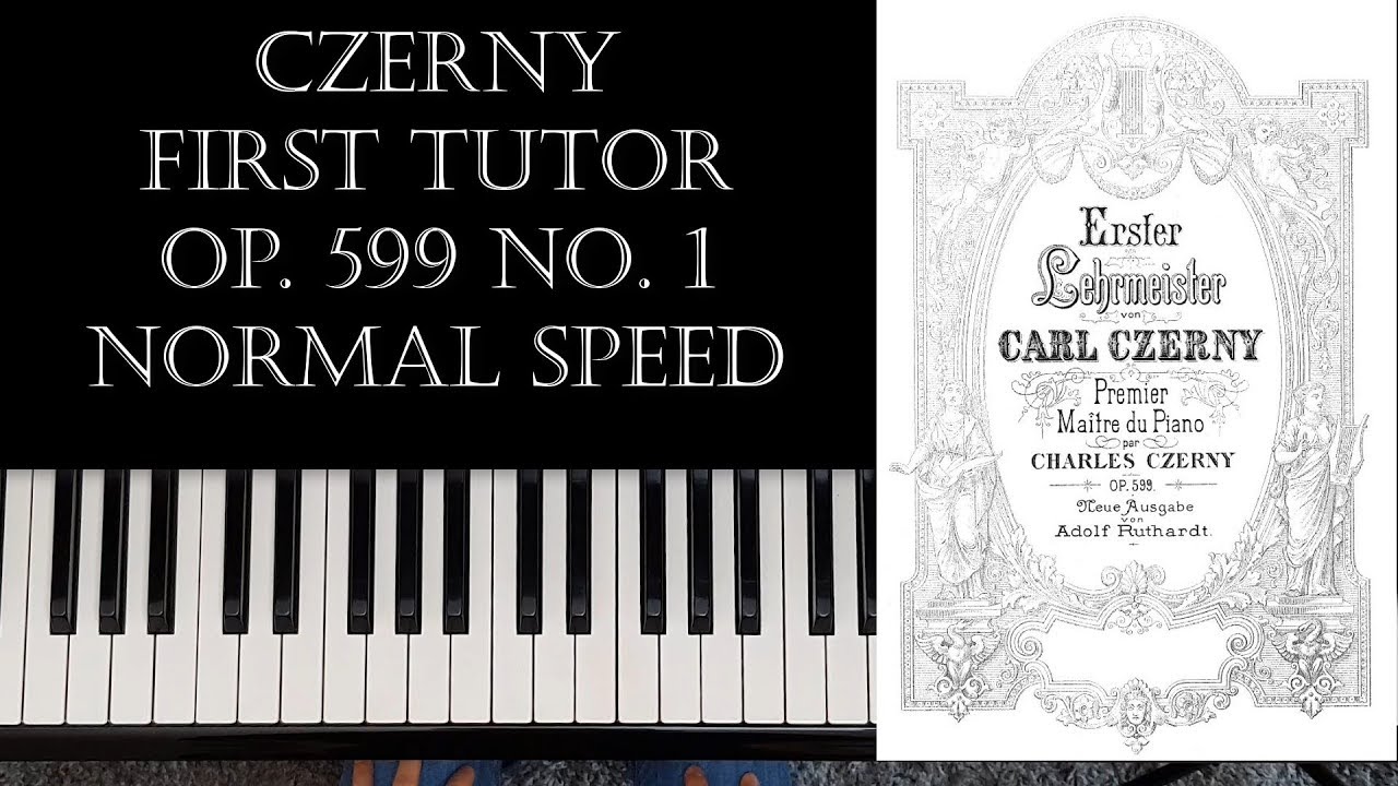 Carl Czerny - First Tutor - Op. 599 No. 1 / Tutorial & Free Sheets (Piano) [Mom with Grand Piano]
