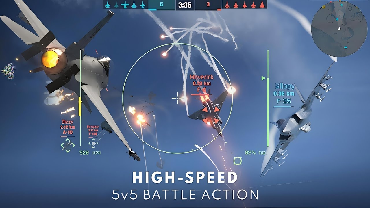 Next-Gen Jet Combat Gameplay | 5v5 Multiplayer Dogfight | F-35 vs F-14 | Ultra Realistic Air Battles