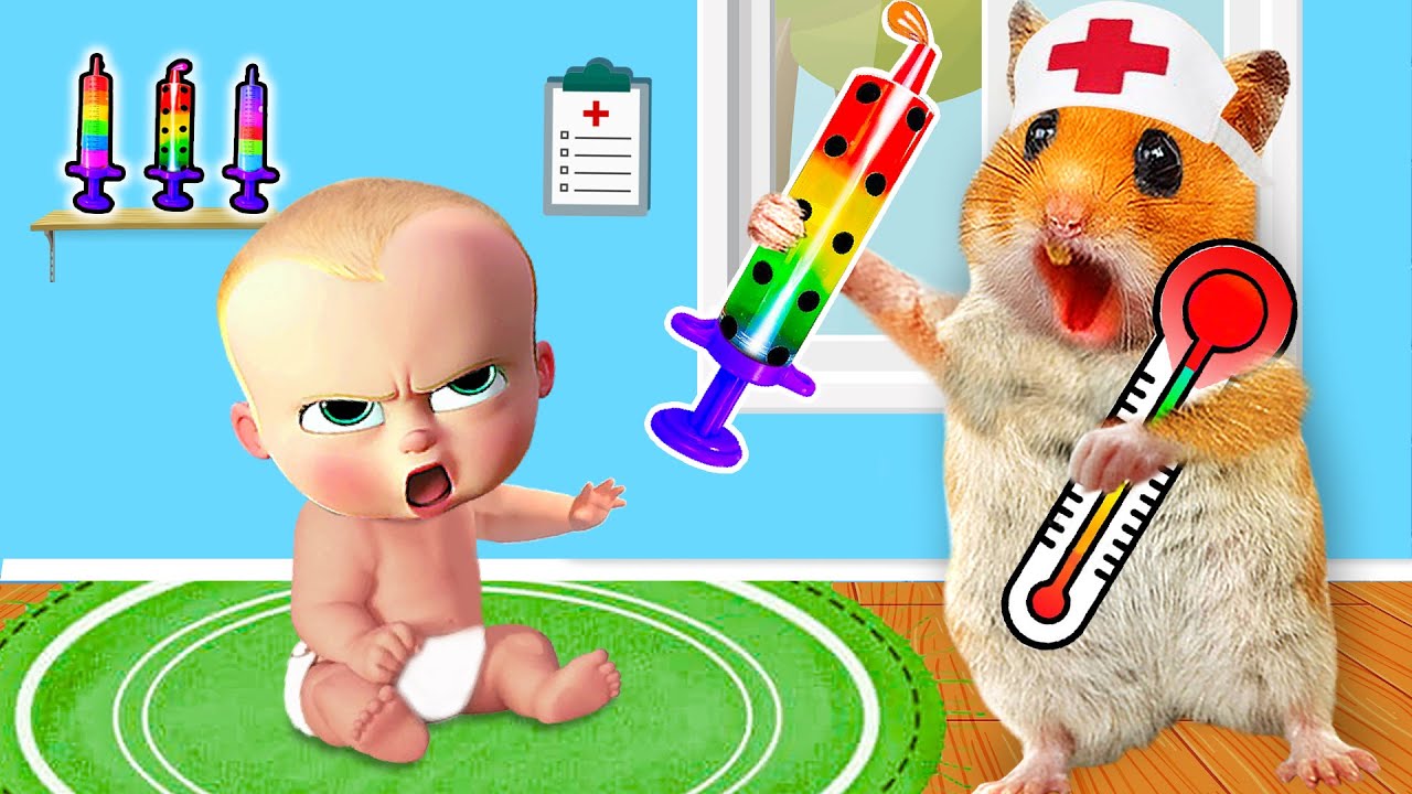Hamster Pretend A Doctor Check Up Bro Got Sick & escape Amazing Maze Challenge | Life Of Pets HamHam