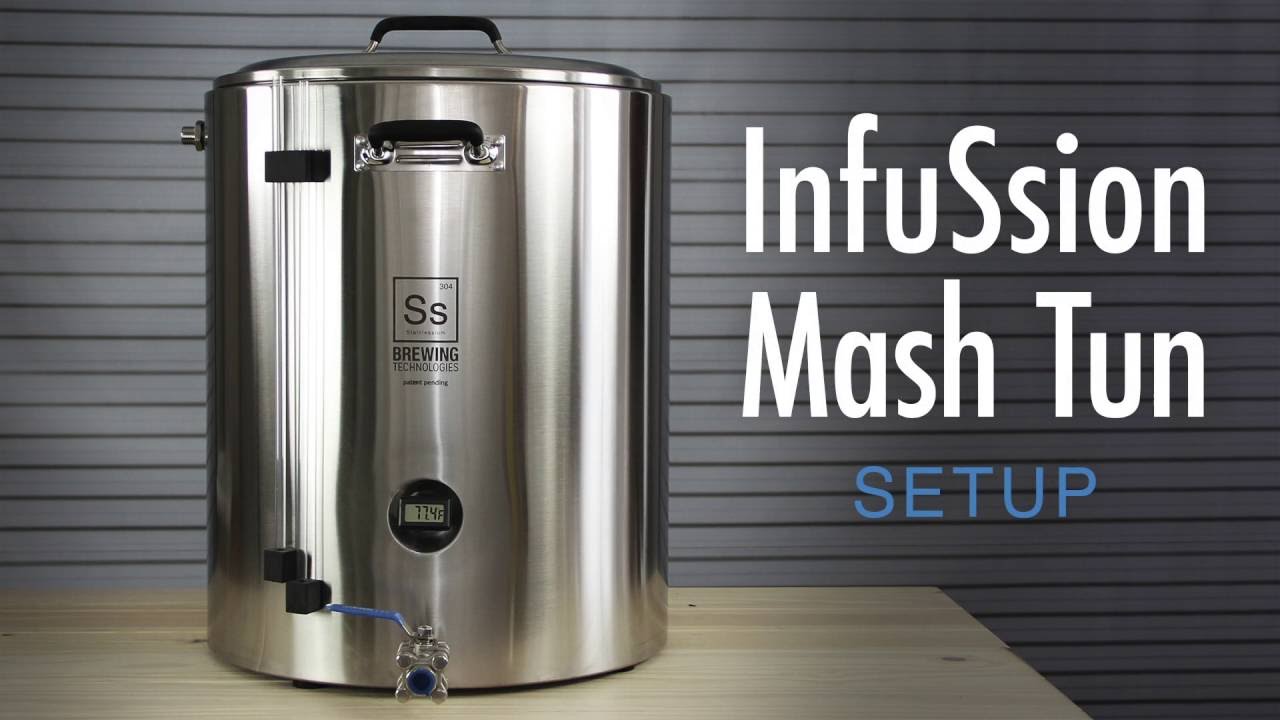 Ss Brew Tech InfuSsion Mash Tun Setup