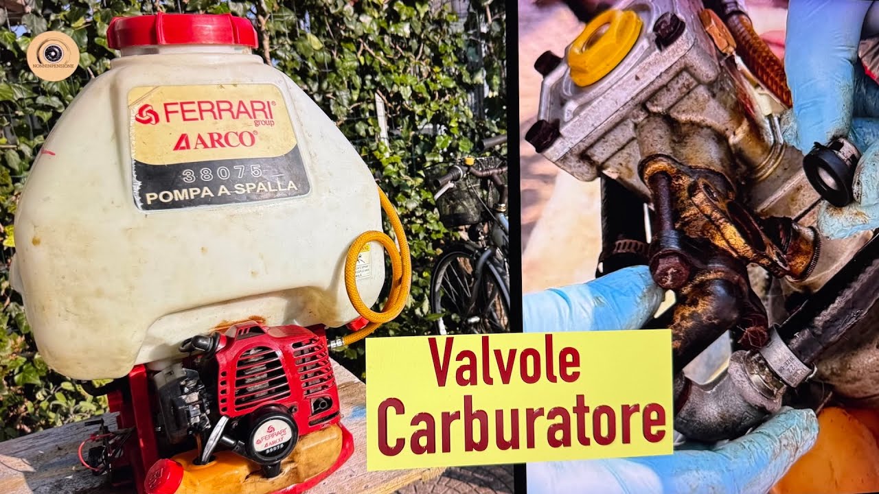 Manutenzione - Controllo  di una pompa Ferrari a spalla.