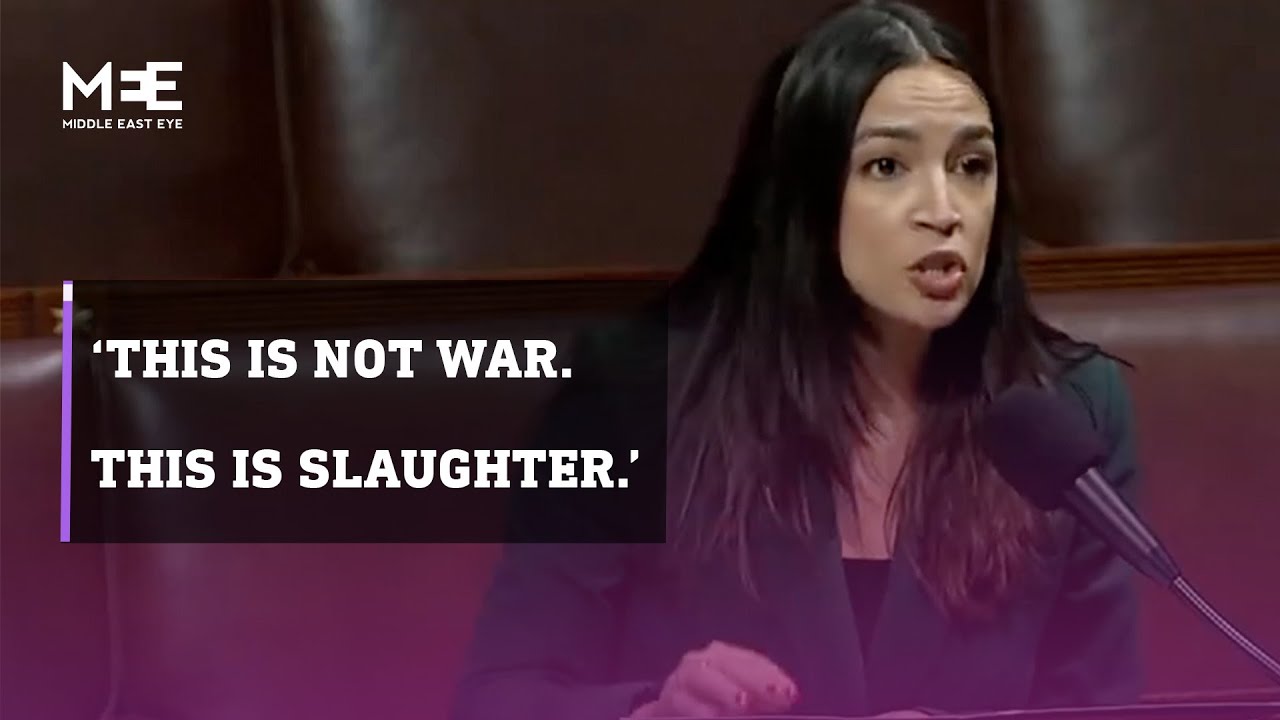US Congresswoman Alexandria Ocasio-Cortez criticises US aid to Israel