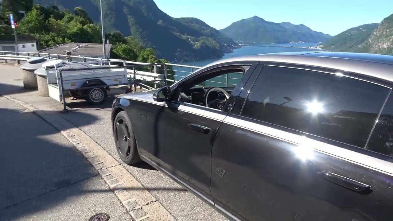 MAYBACH Testfahrt und Helicopter einsatz Lugano Tessin Schweiz !