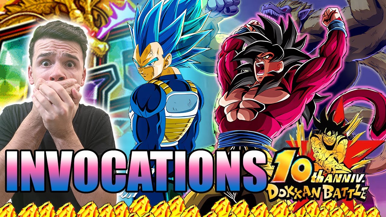 LA FIN DE LA VIDEO EST ILLEGALE !!!! INVOCATIONS 10 ANS VEGETA EVO X GOKU GT TRANSFO !!!!