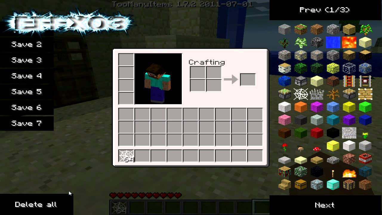 Minecraft 1.7.3 TooManyItems Mod