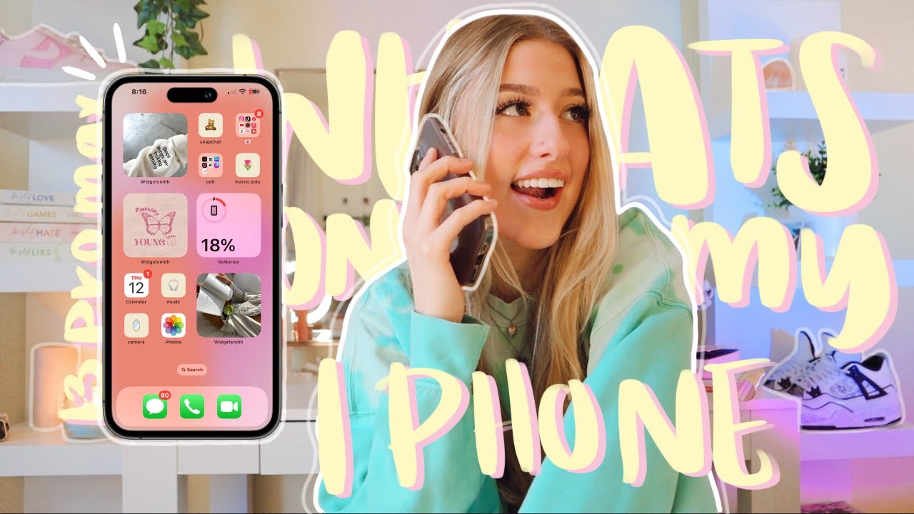 whats on my iphone 13 pro max + how to customize lock screen & bookly app ! ✨📱🌷