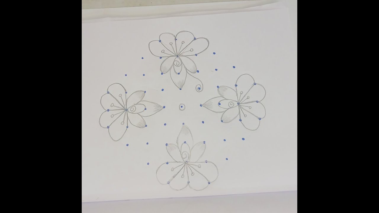 Friday Flower Kolam 🌼 9x3 Dots  Flower Rangoli 🌼 Beautiful Flower Muggulu 🌼