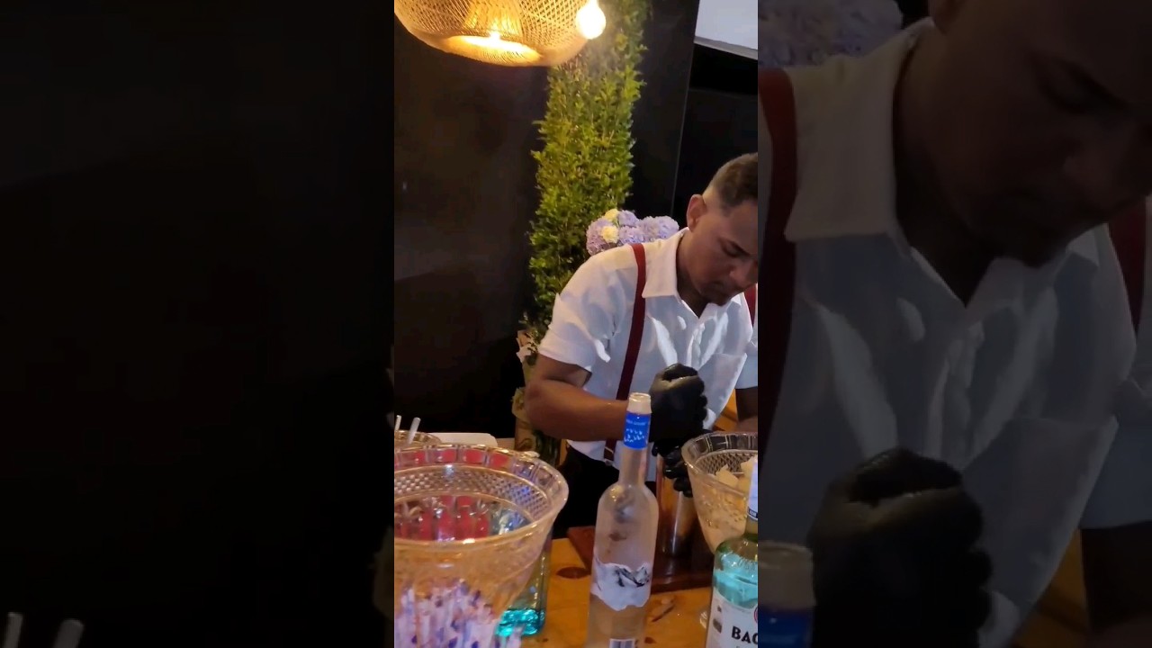 suprendente a for&ccedil;a deste bar man.
