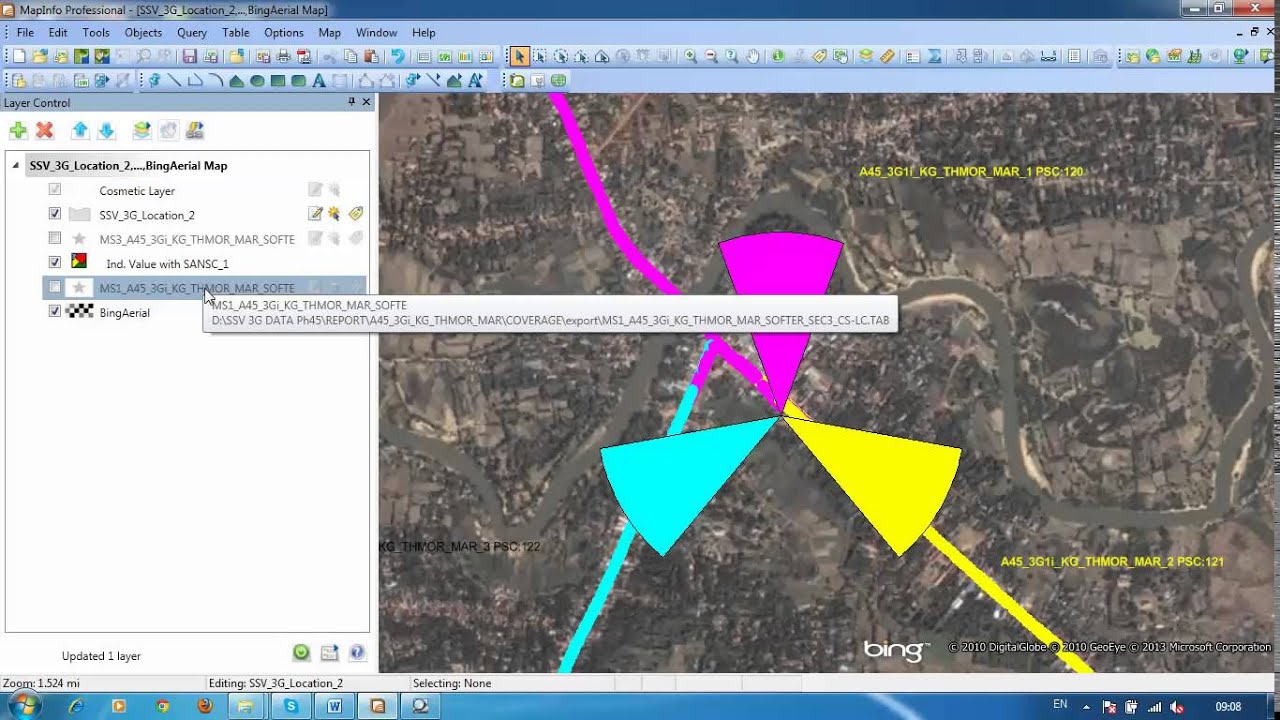 How to generate RF Report by Map Info version1