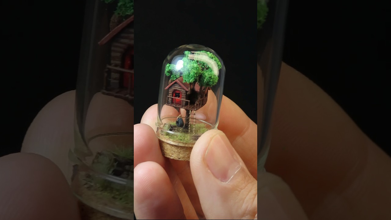 Tiny Tree-House 🌳 🏠 #tinythings #minithings #miniature #diorama #miniatures #treehouse #miniaturist