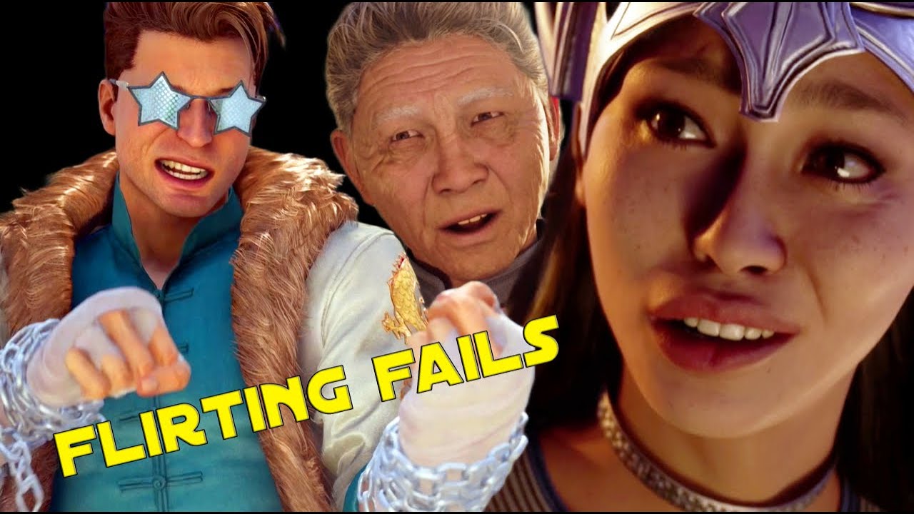MK1 Kitana Slaps Johnny For Flirting With Her ( Johnny Cage’s Flirting Fails - All Intros )