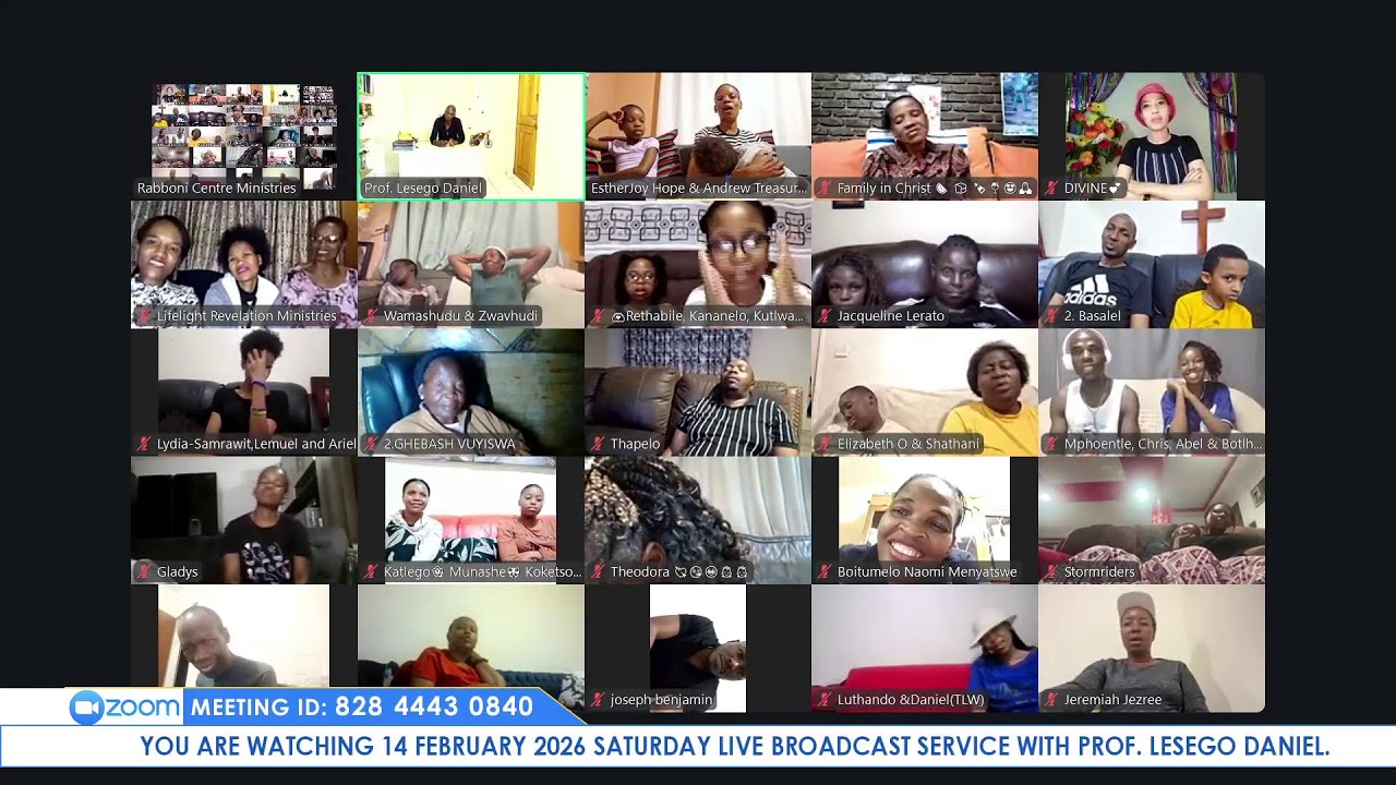 14 FEBRUARY 2026 SATURDAY LIVE BROADCAST SERVICE WITH PROF. LESEGO DANIEL PART 2