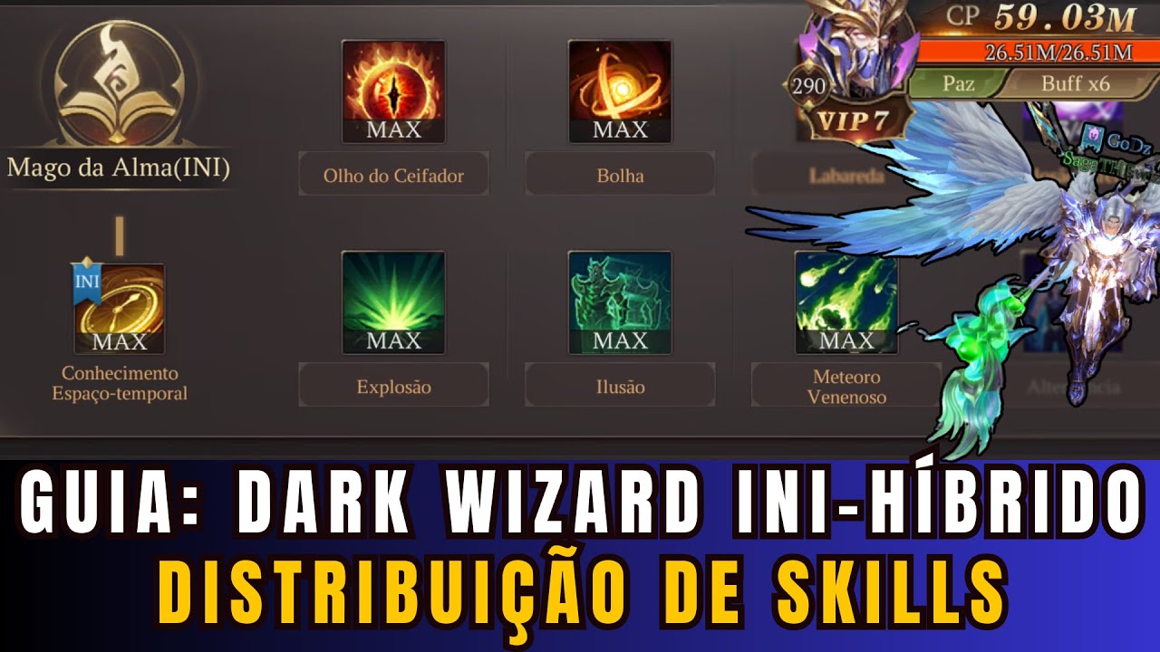 💥 DARK WIZARD ENERGIA/HÍBRIDO: GUIA COMPLETO DE SKILLS! ⚡ MU Dark Epoch
