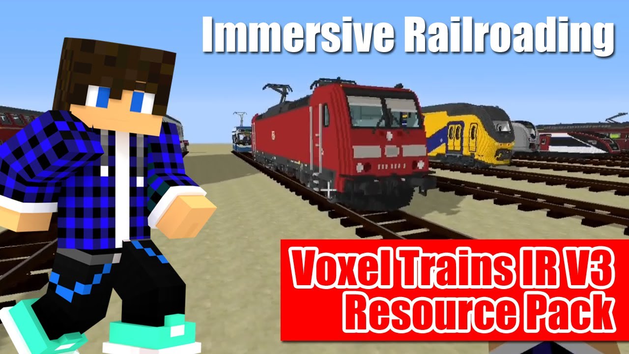 Minecraft Voxel Trains V3 - Immersive Railroading - Minecraft Resource Pack Neue krasse Züge