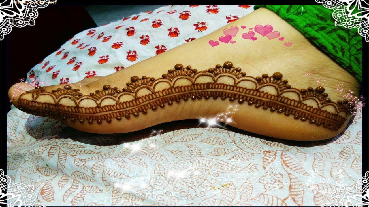 Foot mehndi design tutorial for festival / feet mehndi design tutorial for beginners.