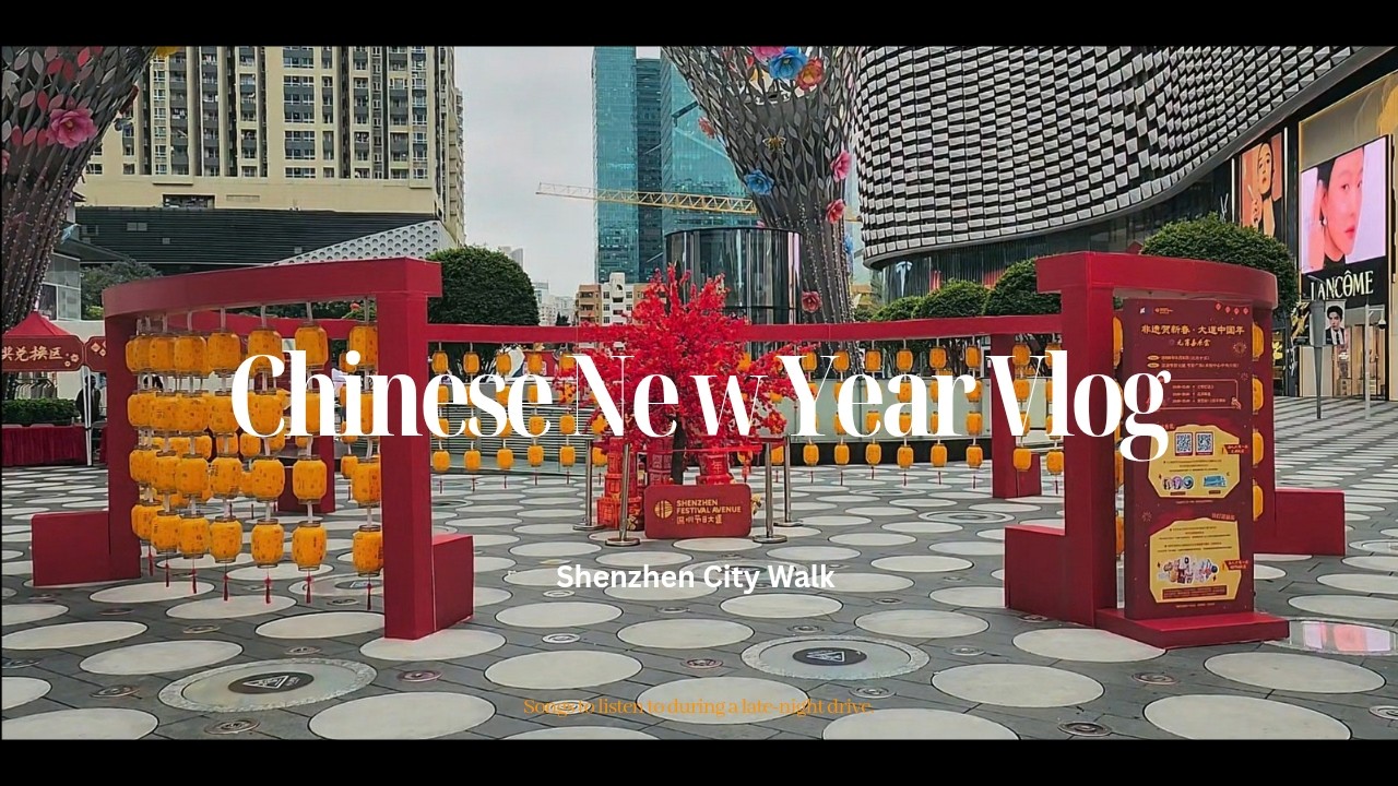 City Walk During The Chinese New Year | Outdoors On A Cloudy Day Vibin To Some Jazz Music