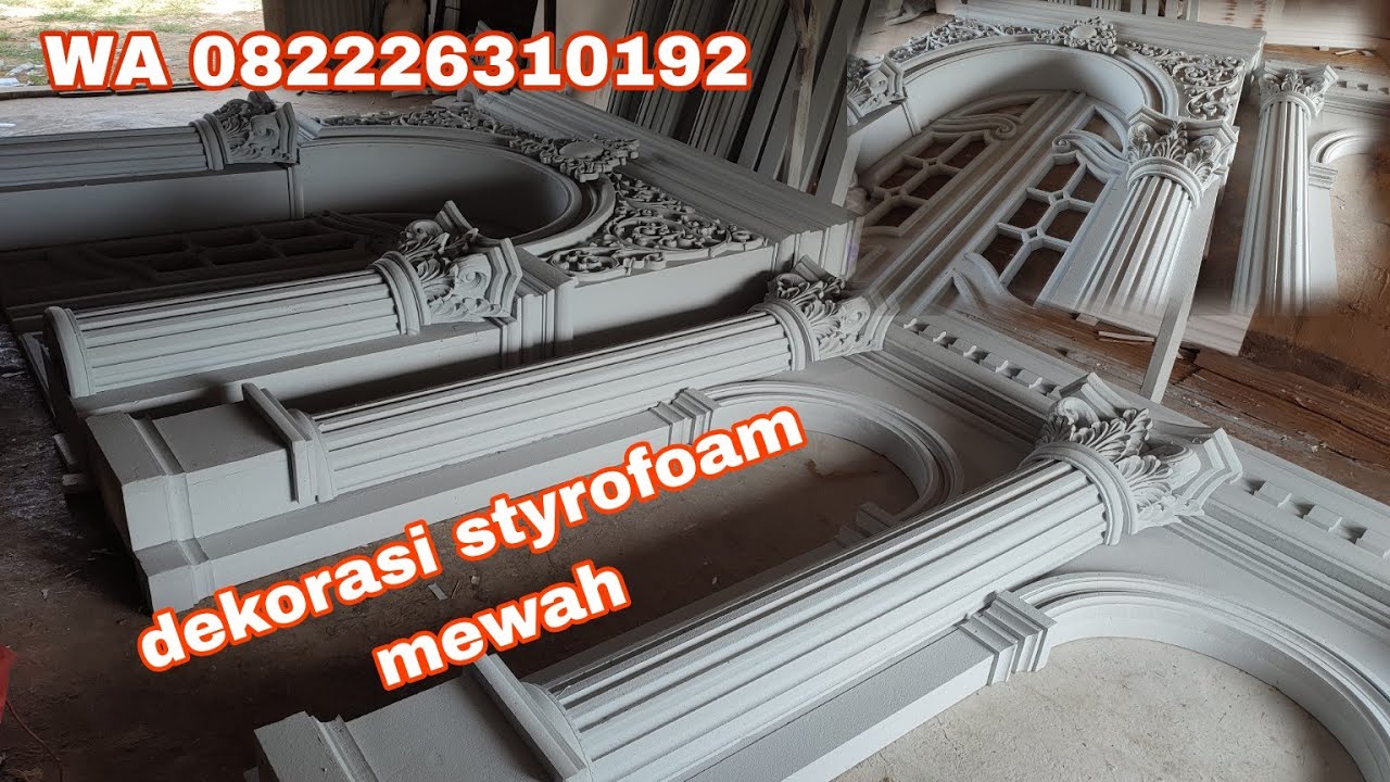 dekor konsep bangunan eropa bahan styrofoam