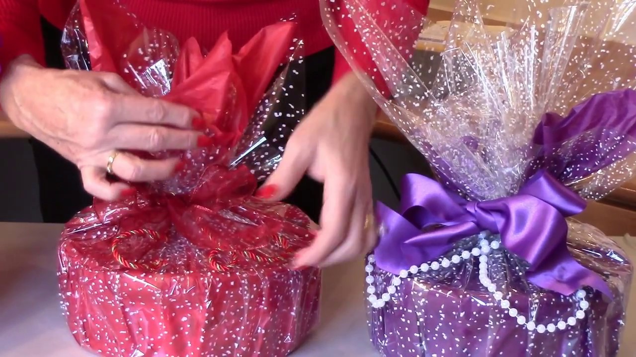 Gift Wrap Round Tin of Sweets