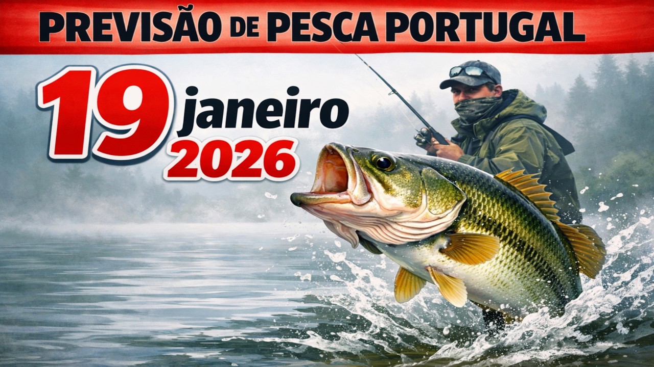 PROGNÓSTICO DE PESCA em PORTUGAL em 19 janeiro 2026 BASTA DE DESCULPAS, VAMOS À PESCA!